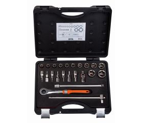 Juego de vasos con cuadrado de 1/2